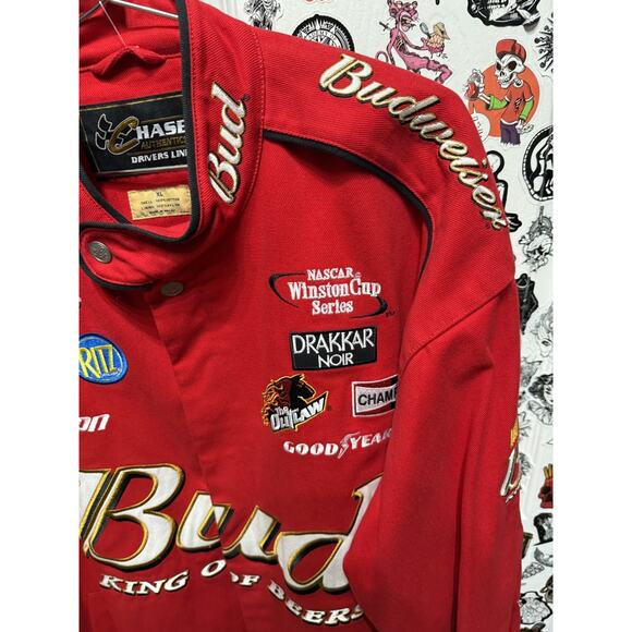Dale Earnhardt Jr. Nascar Chase Twill Budweiser Men's Jacket Size XL - Picture 4 of 8